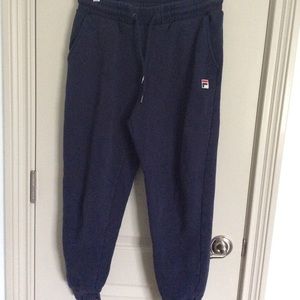 Navy Blue Fila Sweatpants